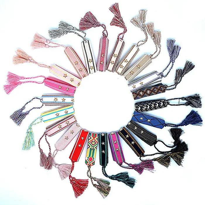 Bracelet à pampilles tissé à la main pour femmes
