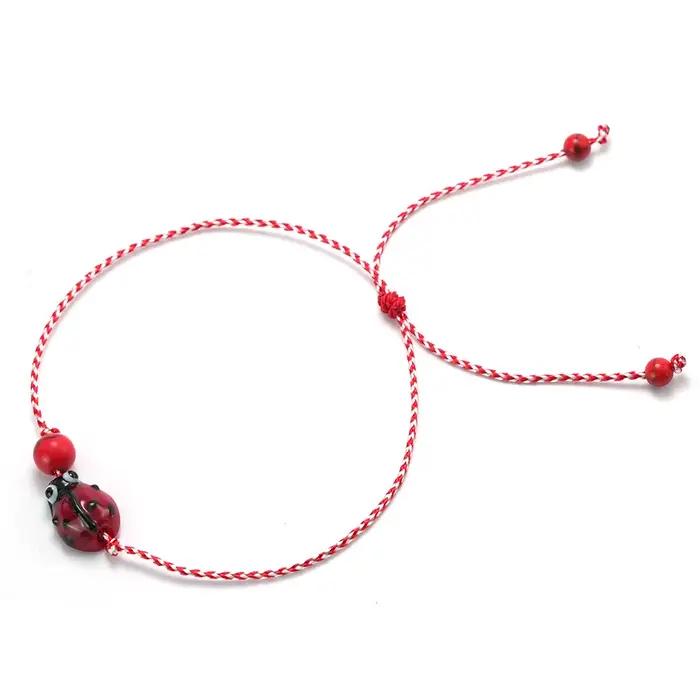 Noter nouveau Bracelet à breloques coccinelle fait à la main pour femmes petite amie bohême Howlite pierre méditation