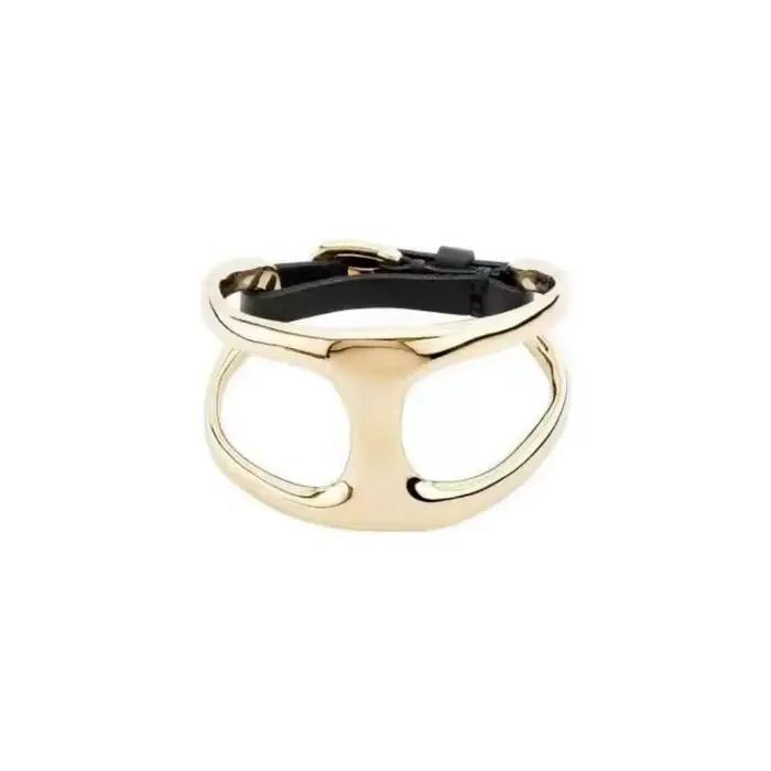 Bracelet en corde de cuir géométrique, classique, polyvalent, Style rétro, or, argent, accessoires n