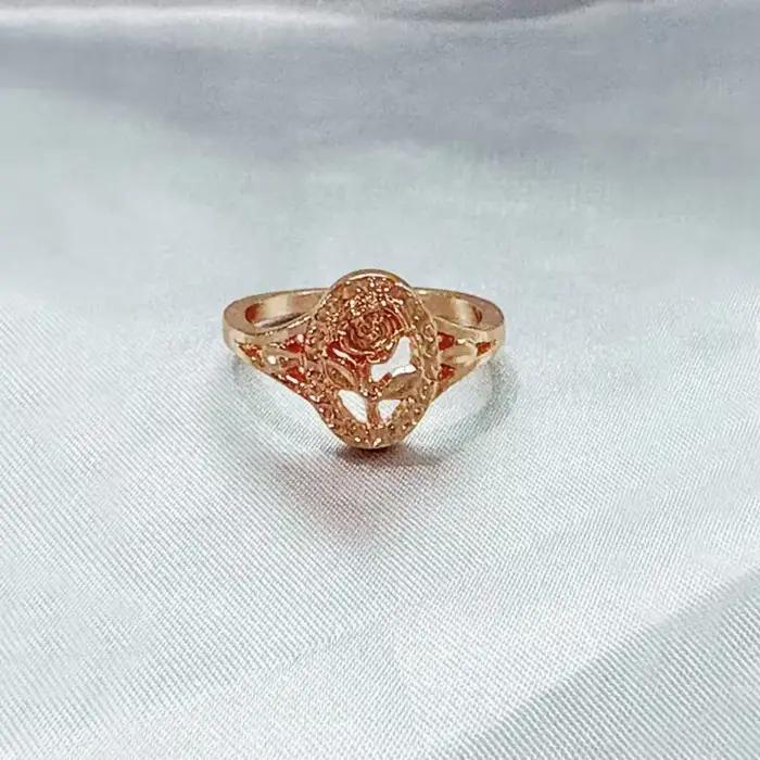 Bagues Vintage couleur or Rose pour femmes, mode Punk ovale creux Design réglable, bijoux cadeaux