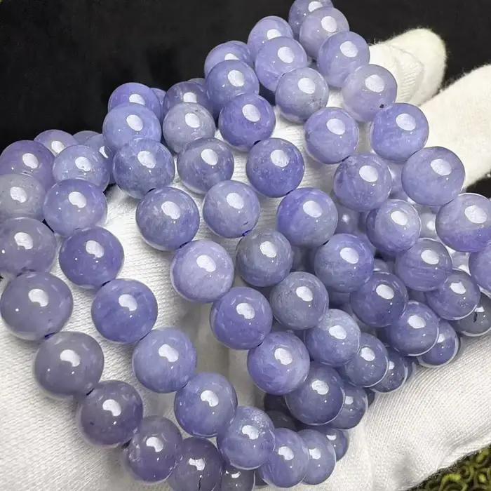 Prestyle Meihan – Bracelet et collier de perles rondes en Tanzanite naturelle AAA, symbolisant l'amo