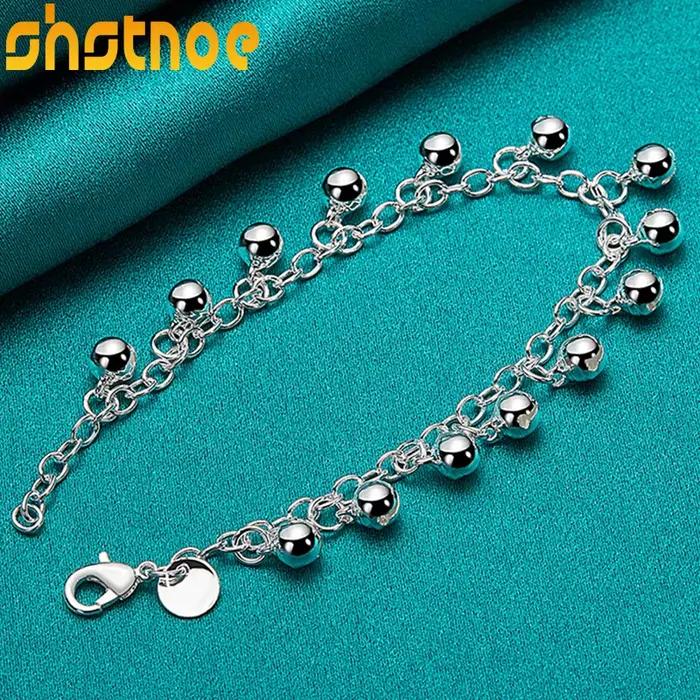 Bracelet cloche en argent Sterling 925 pour femmes, bijoux à la mode, cadeau d'anniversaire, de fian