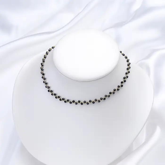Lina Jw – collier en pierre naturelle pour femmes, Tourmaline/Fluorite/améthyste, ras du cou, bijoux