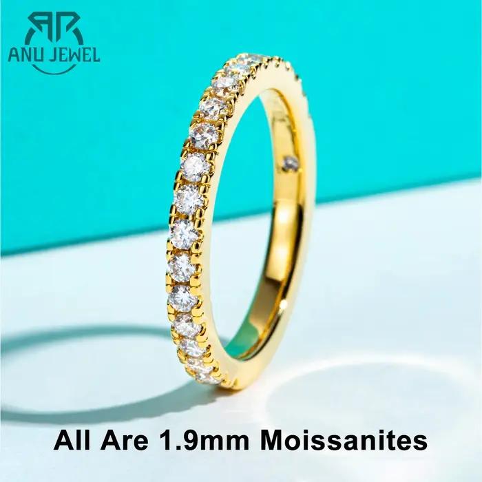 AnuJewel-Bague plaquée or 18 carats pour femme
