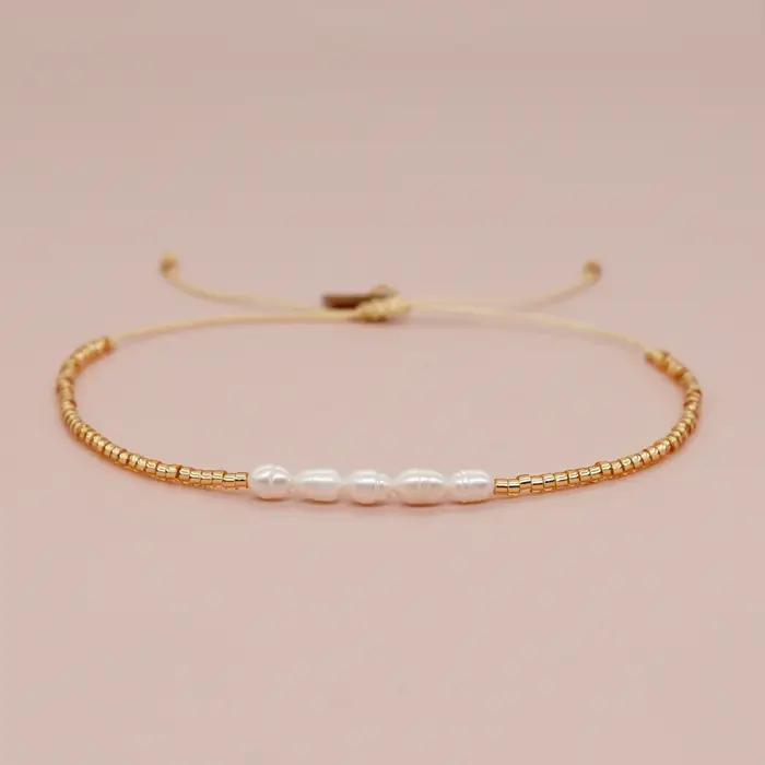 Miyuki – petits Bracelets de perles plaqués or