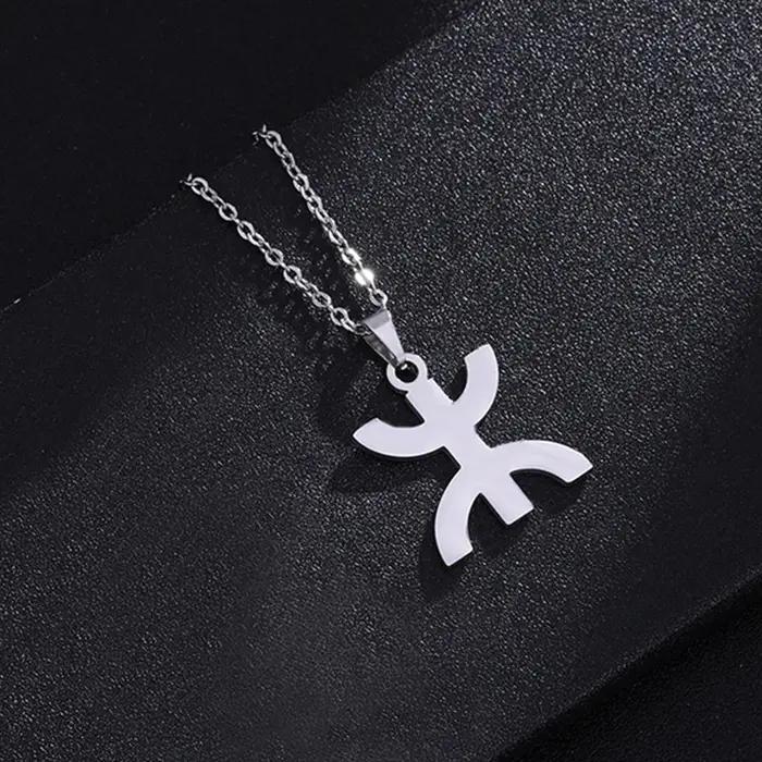 YILUOCD Vintage afrique berbères symbole colliers pour femmes Kabyle berbère bijoux Amazigh lettre ethnique puissant amulette