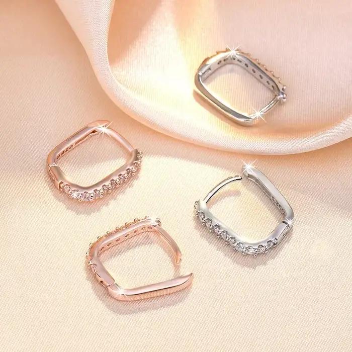 Boucles d'oreilles créoles en argent sterling 925