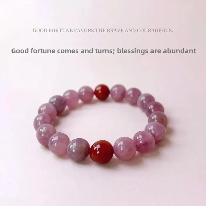Bracelet en perles de quartz naturel pour femme en cristal fait main style artisanal