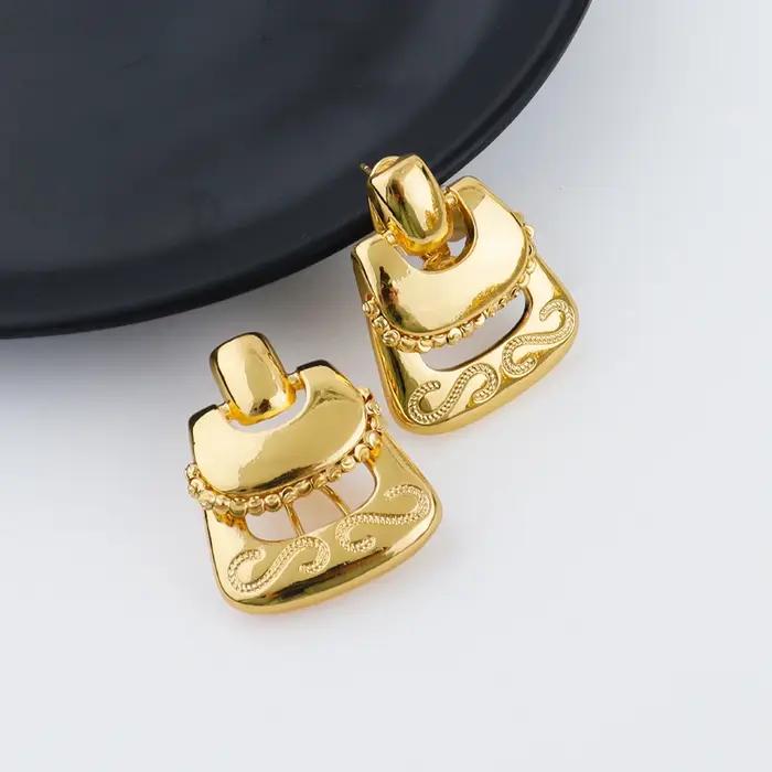 Nouvel ensemble de bijoux exagérés couleur or de Dubaï