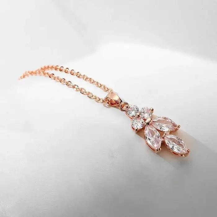 ZAKOL Retro géométrique cuivre zircon collier pour les femmes personnalisé exquis tous les jours prom Evning Party bijoux accessoires