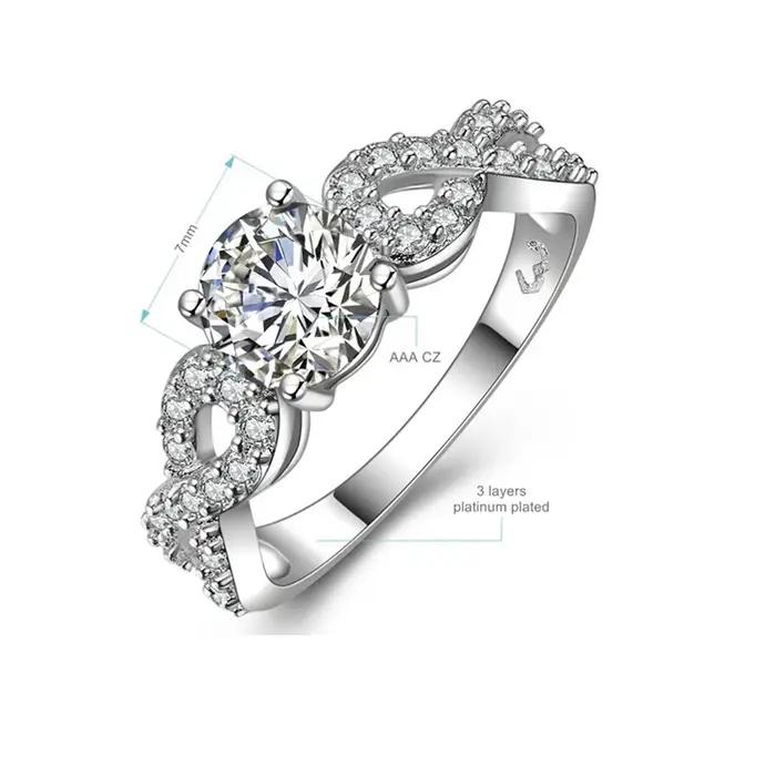Bagues de mariage couleur or blanc pour femmes