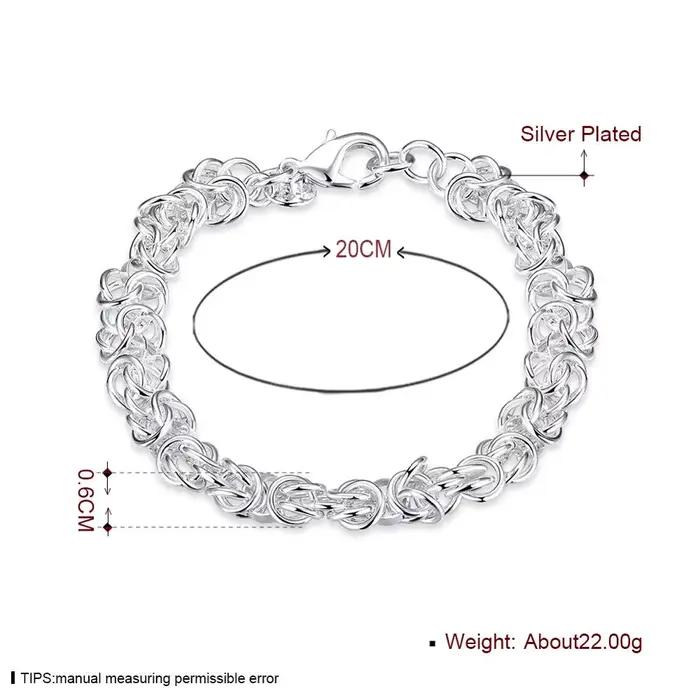 Bracelets plaqués argent 925 pour femmes, chaîne épaisse torsadée, bijoux de mariage Vintage pour porter au jour, ornements de haute qualité