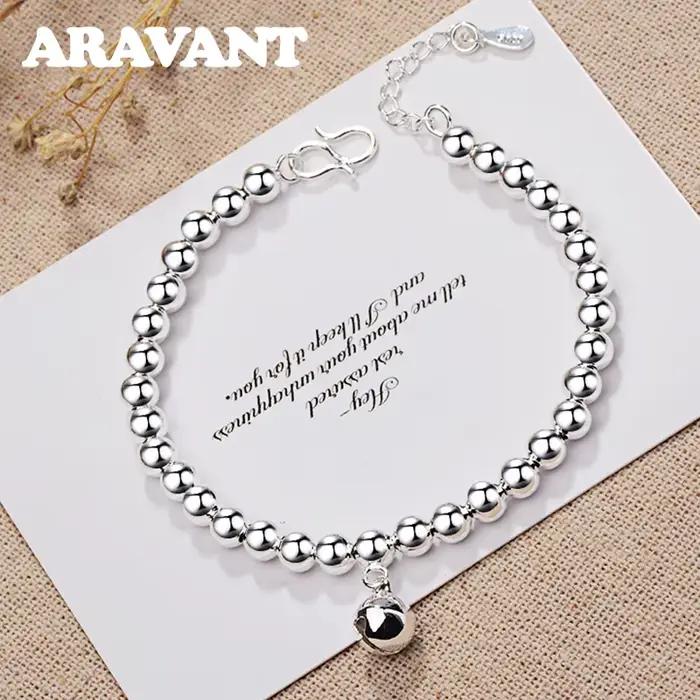 ARAVANT – bracelets en argent 925 avec perles en forme de cloche, chaînes pour femmes et filles, bij