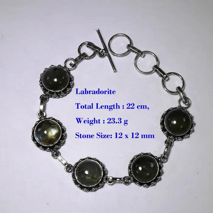 Véritable Elena Labradorite Bracelet femmes bijoux cadeau