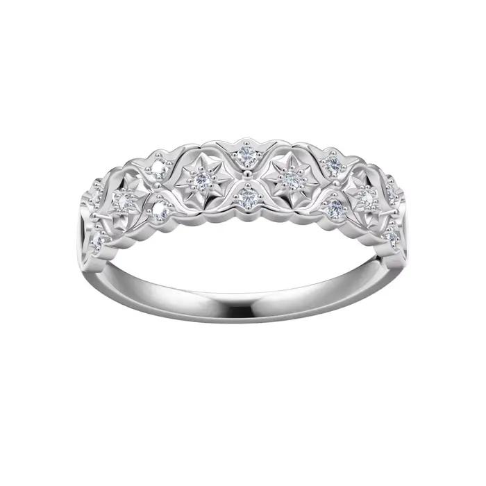 Bague de mariage en or blanc 10k avec pierre HPHT lab grown diamond pour engagement romantique et cérémonies de mariage