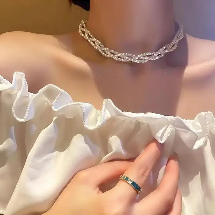 Ensemble de colliers de perles artisanales en multicouches pour femmes, ajustables, élégants et luxueux pour toutes les occasions spéciales