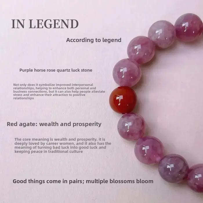 Bracelet en perles de quartz naturel pour femme en cristal fait main style artisanal
