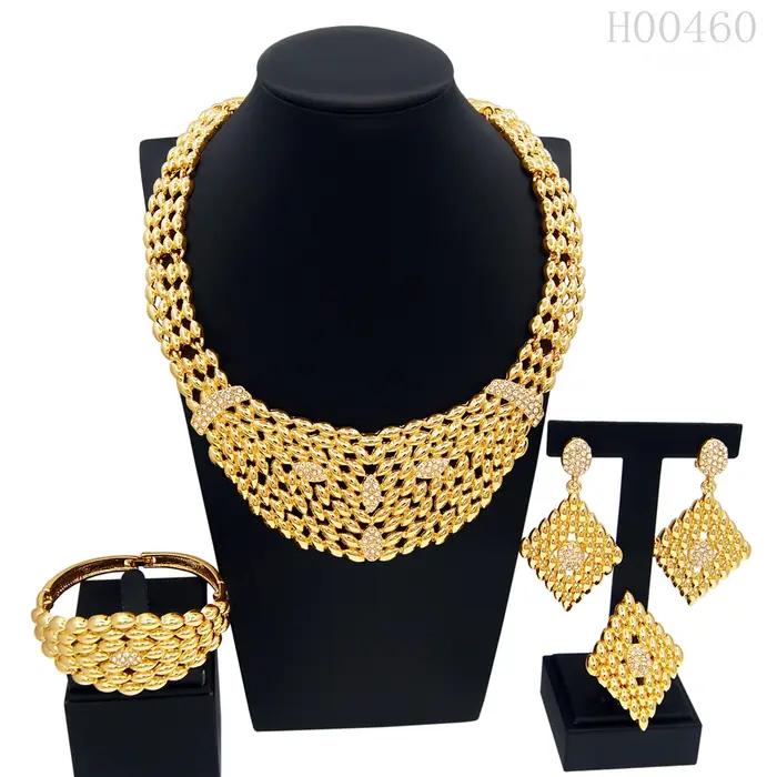 Ensembles de bijoux plaqués or de Dubaï pour femmes