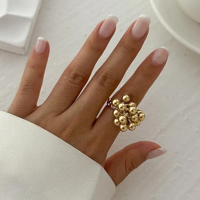 IngeSight.Z – petite bague boule CCB au Design créatif pour femmes et hommes, tendance, anneau ouver