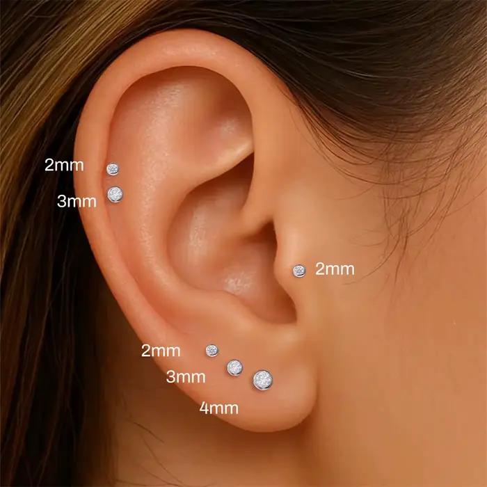 Boucles d'oreilles papillon en moissanite et argent sterling 925 pour femmes élégantes occasions spéciales parties soirees anniversaires Saint Valentin