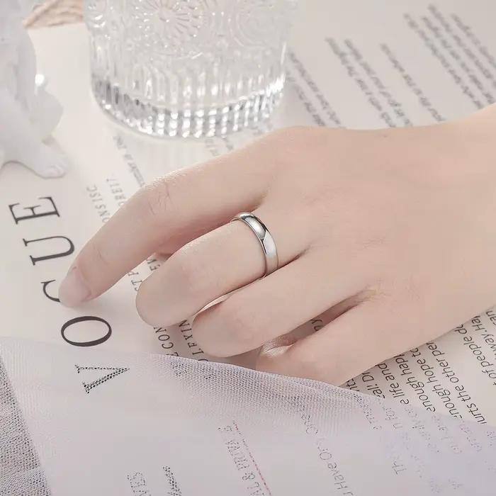 Bague plaquée or pour femme, bague de mariage simple pour couple, bijoux de fiançailles, cadeau tendance, couleur