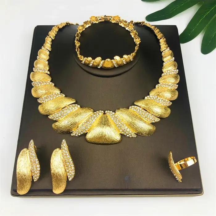 Ensembles de bijoux plaqués or de dubaï pour femmes