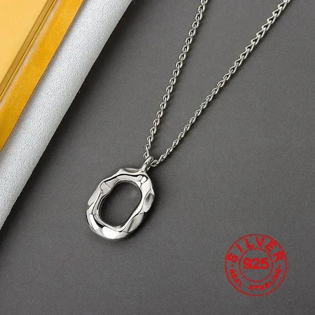 Argent élégant rond couleur or géométrique pendentif collier Bijoux fins pour les femmes Bijoux de f