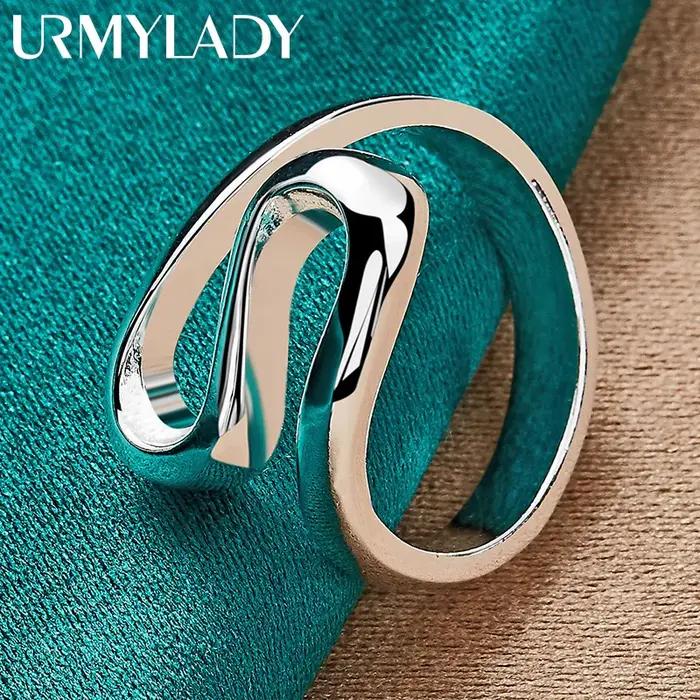 URMYLADY 925 bague serpent en argent Sterling pour les femmes de fiançailles de mariage charme bijou
