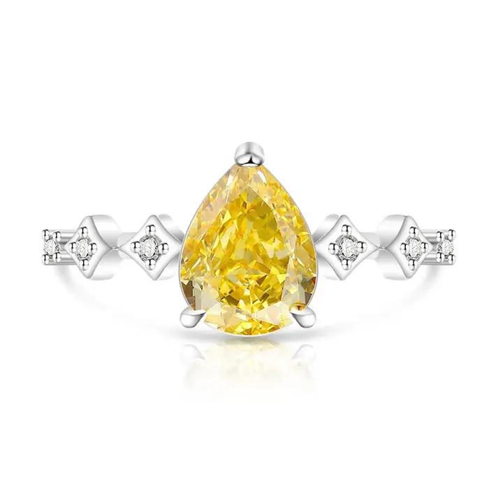Bague en argent 925 avec pierres précieuses pour femmes