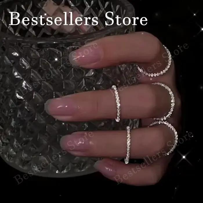 Bague en argent sterling 925 élégante et scintillante pour femmes occasions d'engagement et de mariage occasions spéciales
