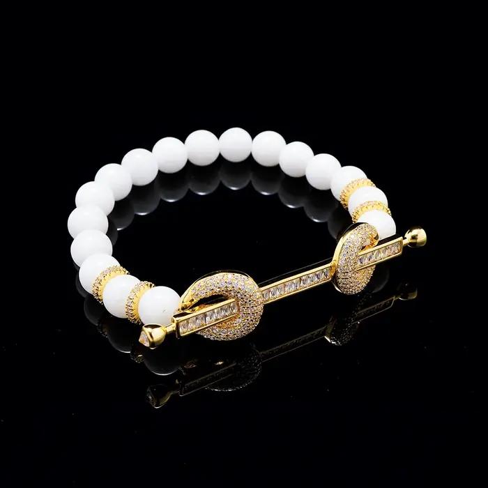 Bracelet de perles en pierre naturelle pour femmes