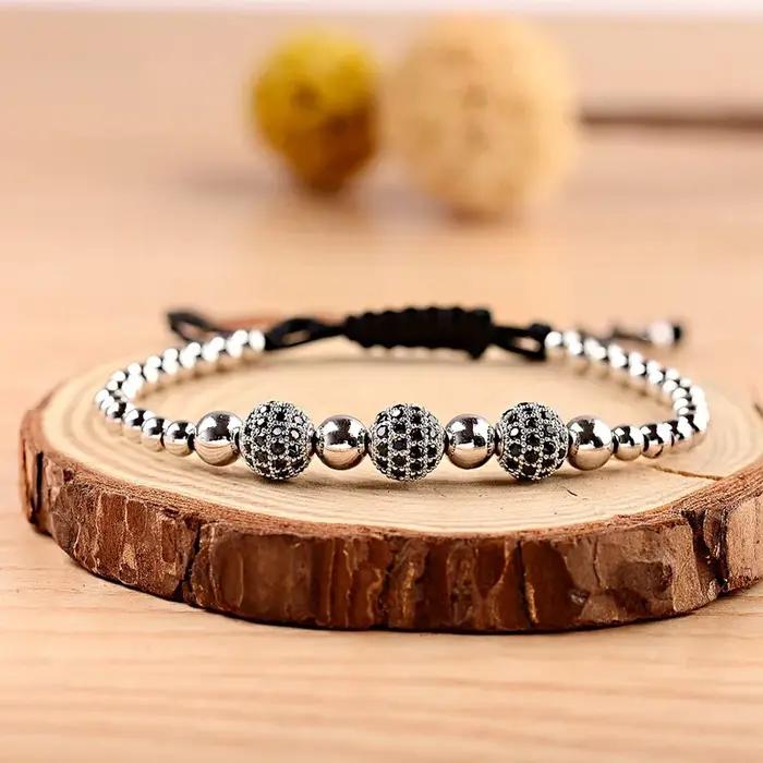 Bracelets de luxe en macramé tressé pour hommes
