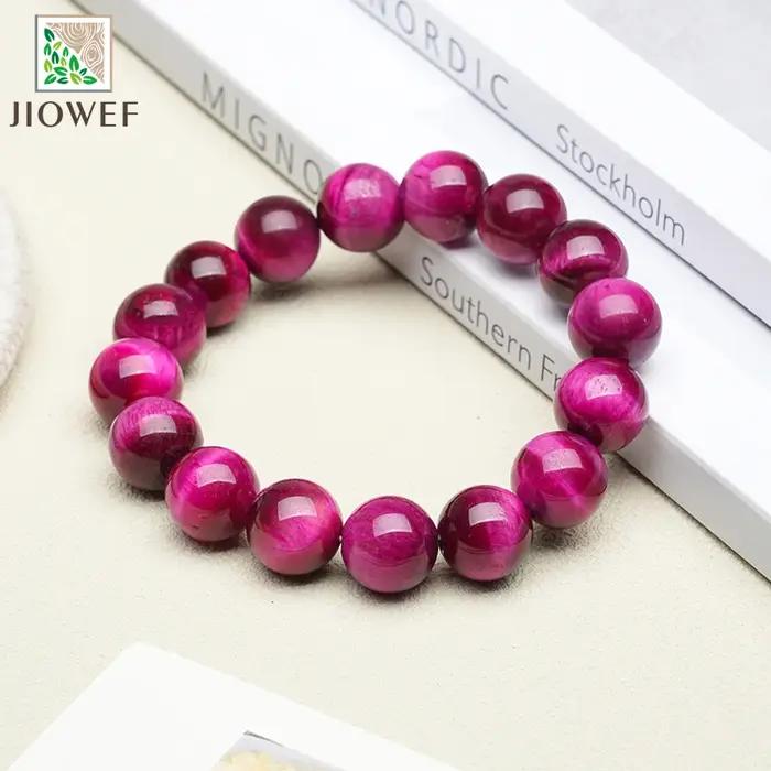Bracelets œil de tigre rouge Rose naturel pour femmes, Bracelets énergétiques en pierre de cristal d