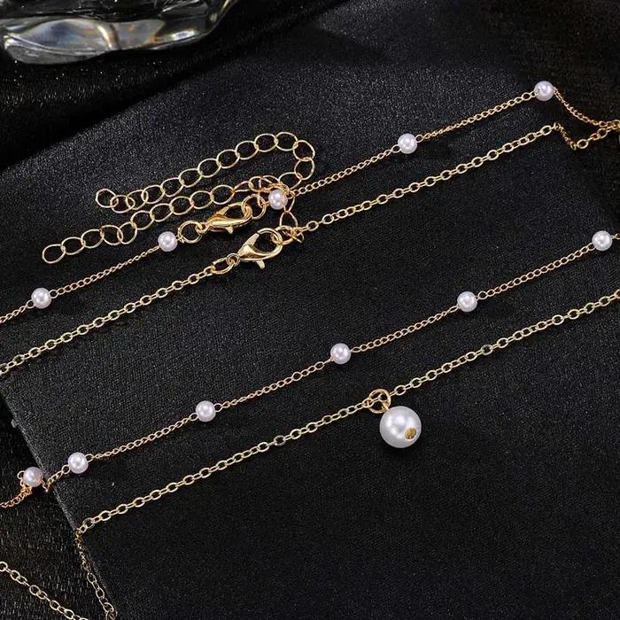 Nouveau Collier Ras-du-Cou Doré Tendance 2026 avec Perles pour Femme et Fille