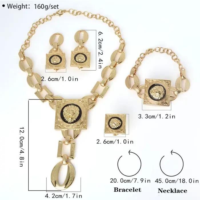 Ensemble de bijoux plaqués or pour femmes