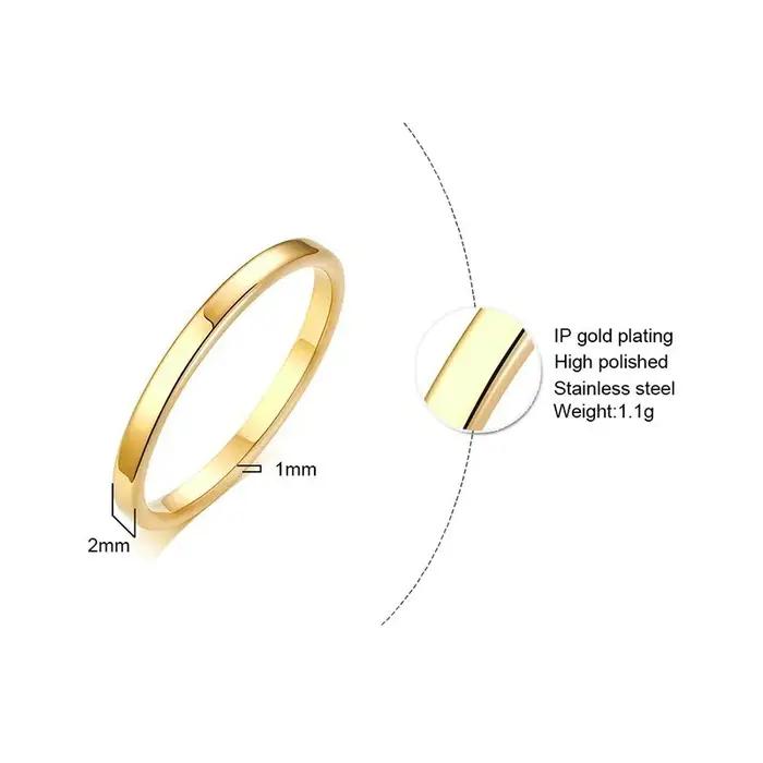 Bague de mariage en acier inoxydable pour femmes