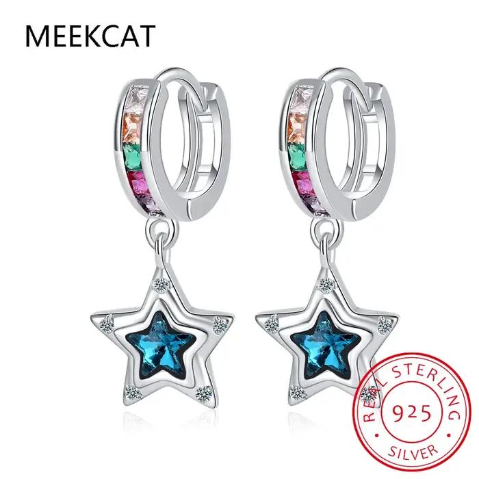 Boucles d'oreilles créoles princesse en argent 925 pour filles et femmes, boucle d'oreille Huggies,