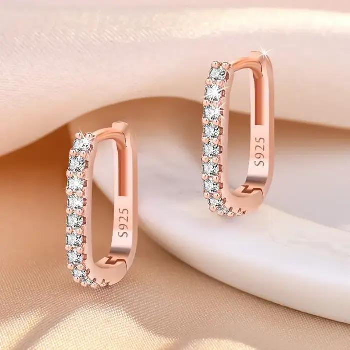 Boucles d'oreilles créoles en argent sterling 925