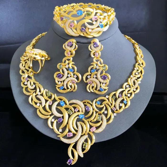 Ensemble de bijoux Missvikki en plaqué platine avec zircone cubique pour femmes occasions spéciales