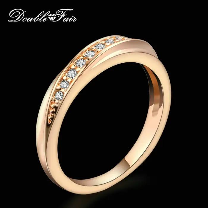 Bague de mariage/fiançailles en zircone cubique pour femme