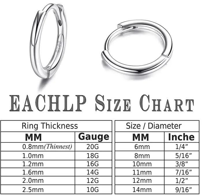 Fansilver 925 boucles d'oreilles Huggie en argent Sterling pour femmes plaqué or 18 carats hypoallergénique Piercing