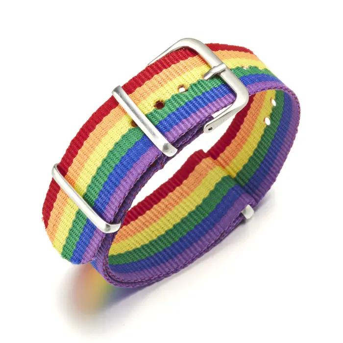 Bracelet tressé arc-en-ciel pour femmes et hommes
