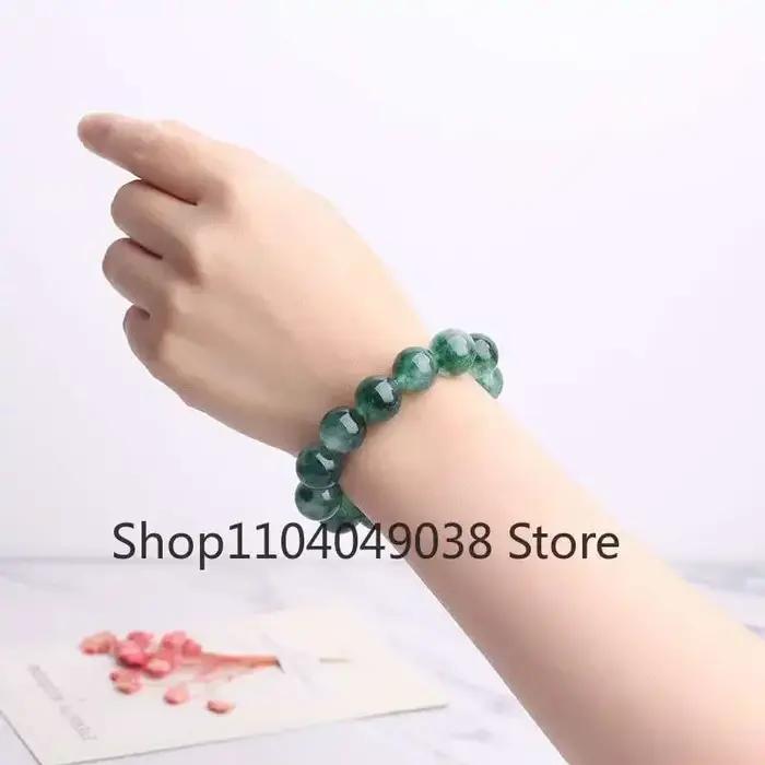 Bracelet en jade de Birmanie véritable pour homme et femme, pierres précieuses naturelles, bracelet à brins, style sportif, occasion festive