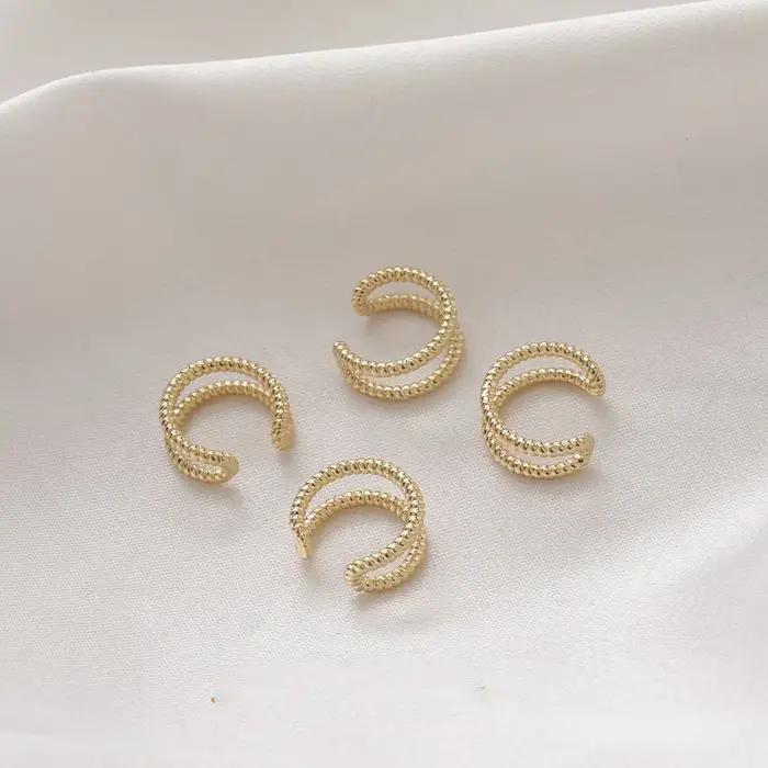 Réinitialisation d'oreille indolore plaqué or 14 carats