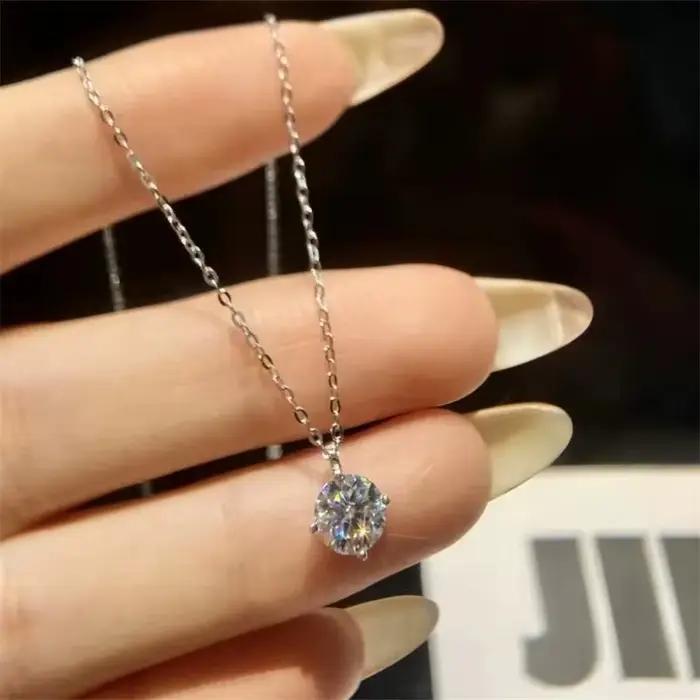 Somilia nouvelle mode 100% 925 argent Sterling femmes diamant collier pendentif 18K collier en or bi