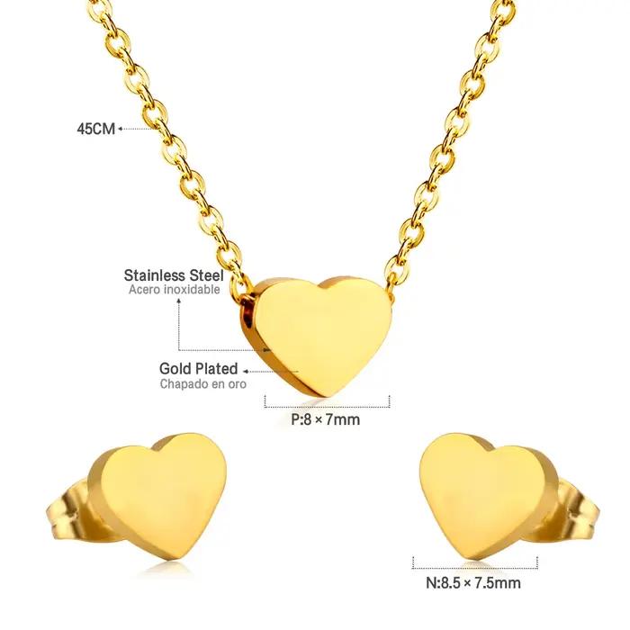 Petits ensembles de bijoux coréens pour femmes