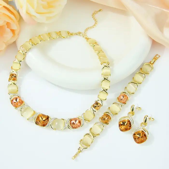 Ensemble de bijoux en cristal de mode de Dubaï