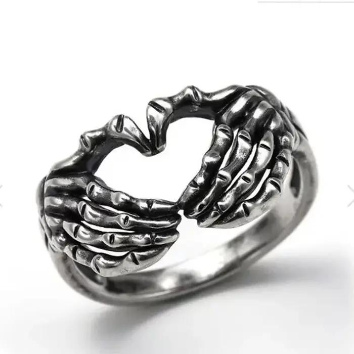 Bagues d'ouverture Vintage Dragon foncé pour hommes et femmes, Animal mignon, couleur argent, métal Punk, mode, bijoux de fête