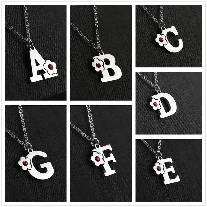 Cazador – collier avec lettres de l'alphabet en cristal