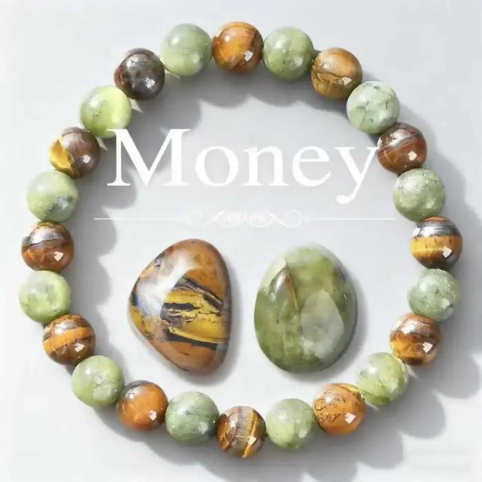 Bracelet de guérison en pierre pour la prospérité et l'abondance, bracelet relaxant unisexe pour la réussite personnelle et le bien-être